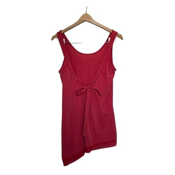 NANETTE Lapore Asymmetrical Scoop Neck Tank with Bow Poppy Red Women’s Medium. - Picture 16 of 16